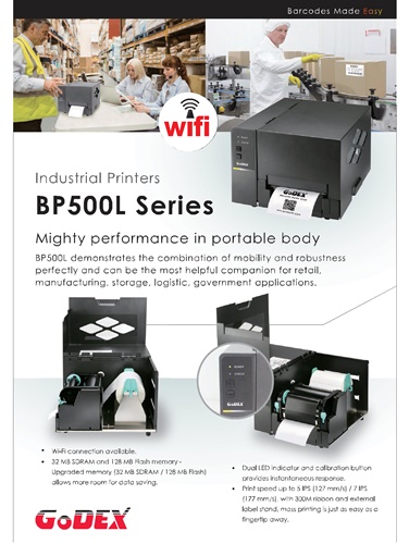 เครื่องพิมพ์บาร์โค๊ด Godex BP500L