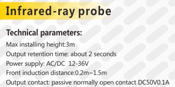 Infrared-Ray Probe อุปกรณ์ประตูบานเลื่อนอัตโนมัติ
