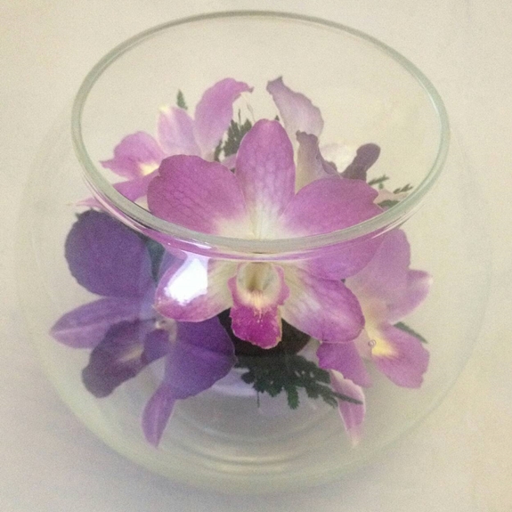 Dried flower in vacuum glassware GP-02O