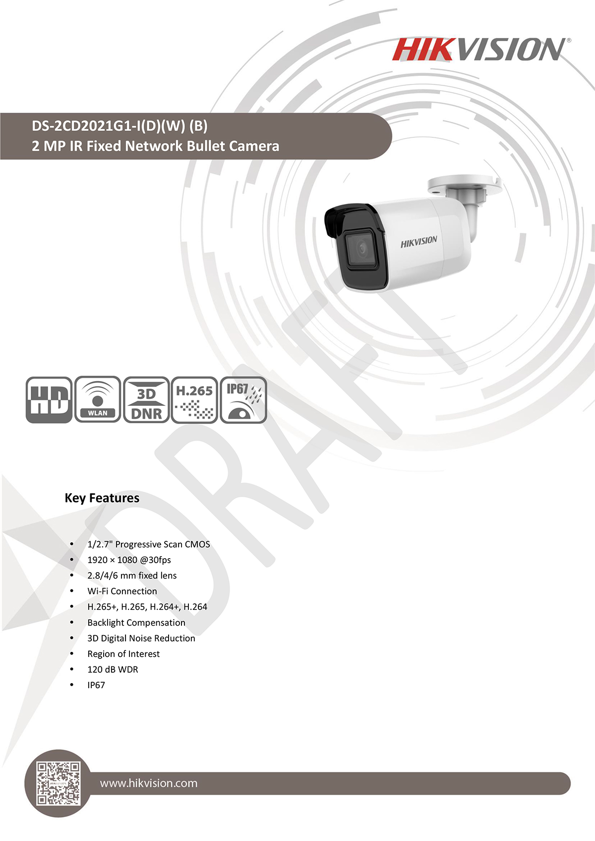 กล้องวงจรปิด CCTV HIKVISION DS-2CD2021G1-I(D)(W)
