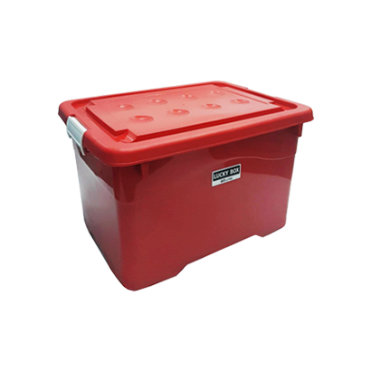 กล่องพลาสติก 60 ลิตร สีแดง #214MR