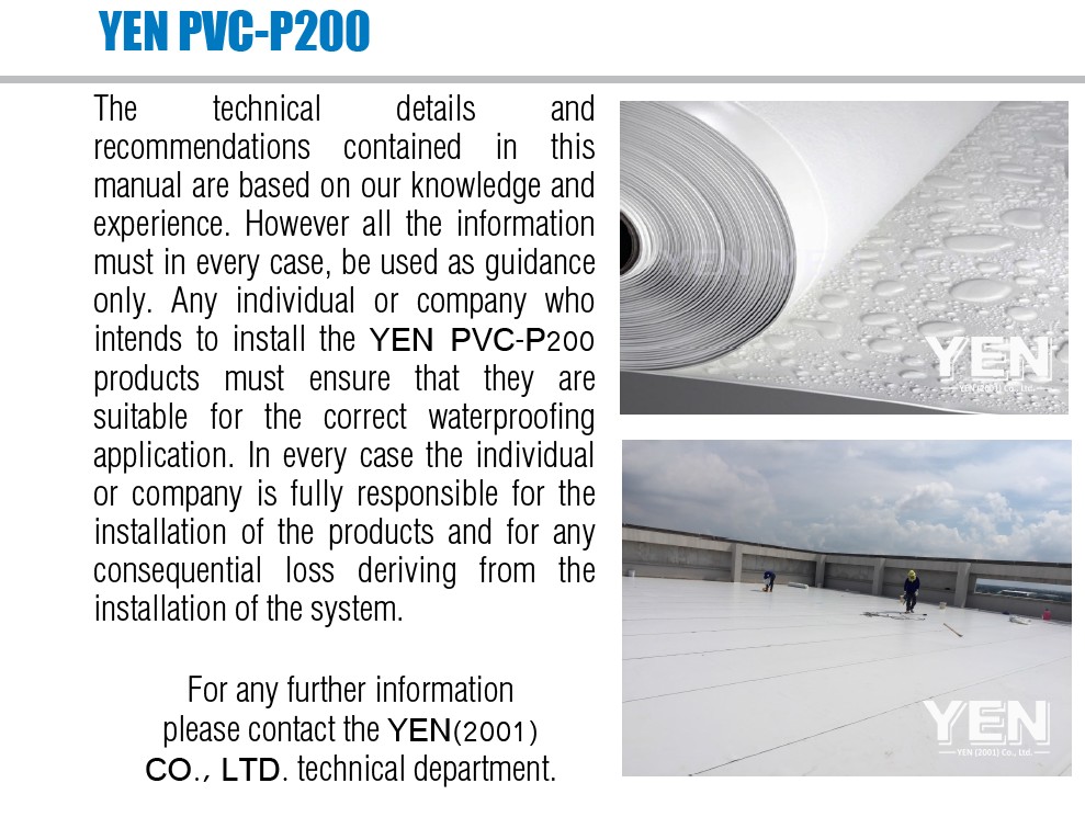 รับติดตั้ง YEN PVC Sheet Membrane