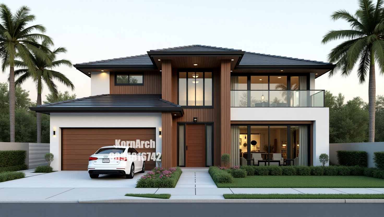 รับออกแบบบ้าน2ชั้น แบบบ้านทรอปิคอล