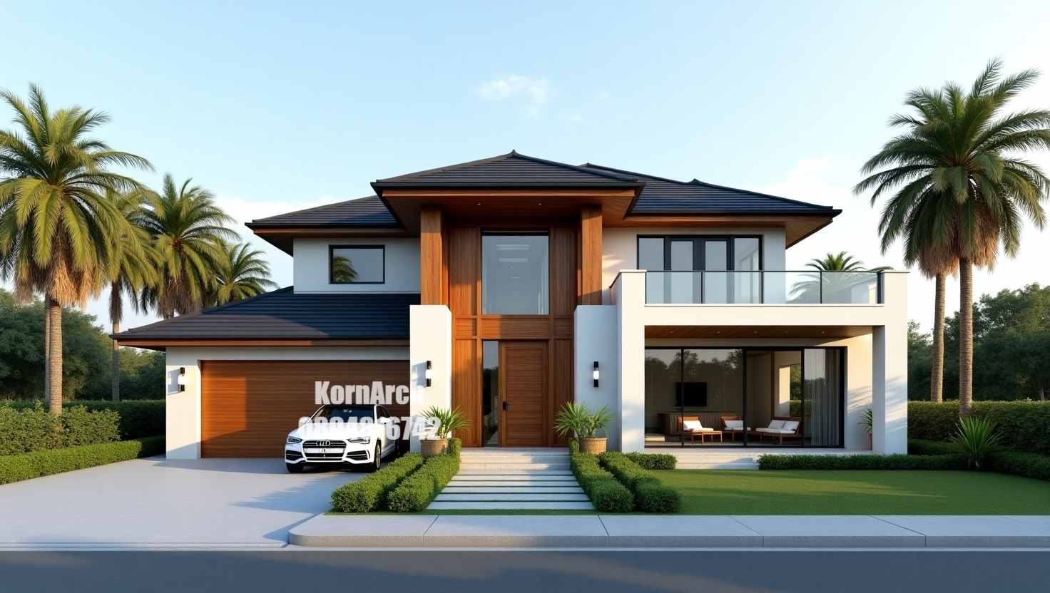 รับออกแบบบ้าน2ชั้น แบบบ้านทรอปิคอล