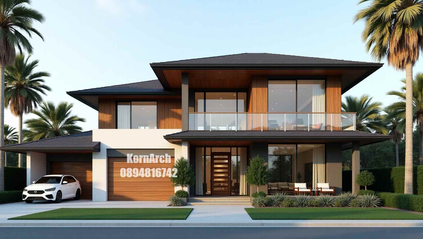 รับออกแบบบ้าน2ชั้น แบบบ้านทรอปิคอล