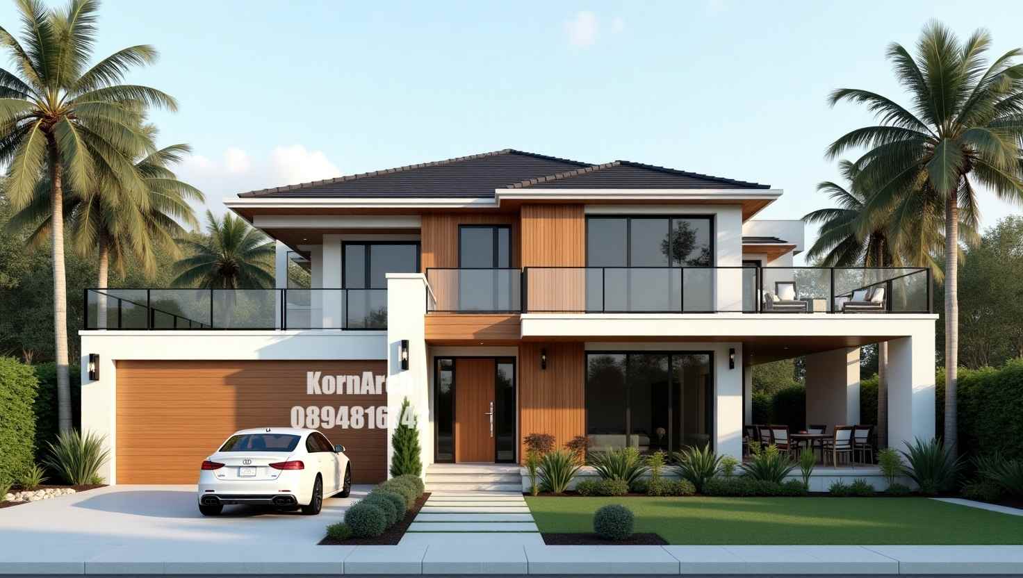 รับออกแบบบ้าน2ชั้น แบบบ้านทรอปิคอล