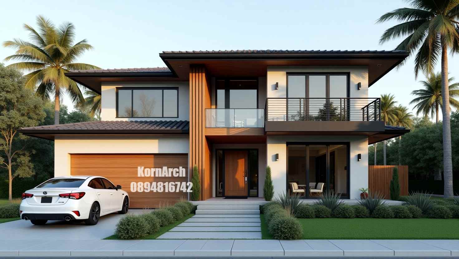 รับออกแบบบ้าน2ชั้น แบบบ้านทรอปิคอล