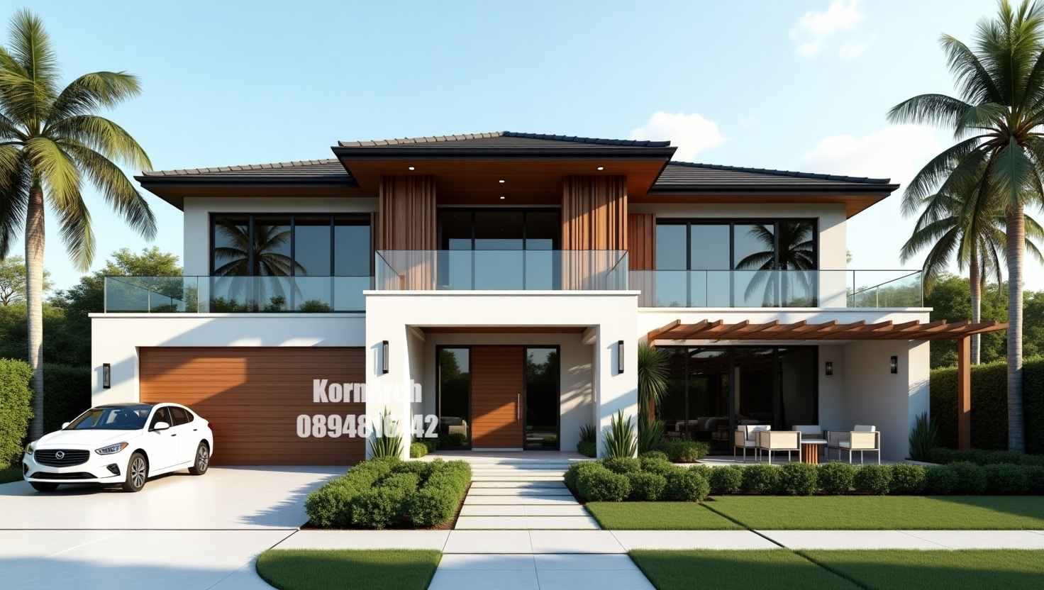 รับออกแบบบ้าน2ชั้น แบบบ้านทรอปิคอล