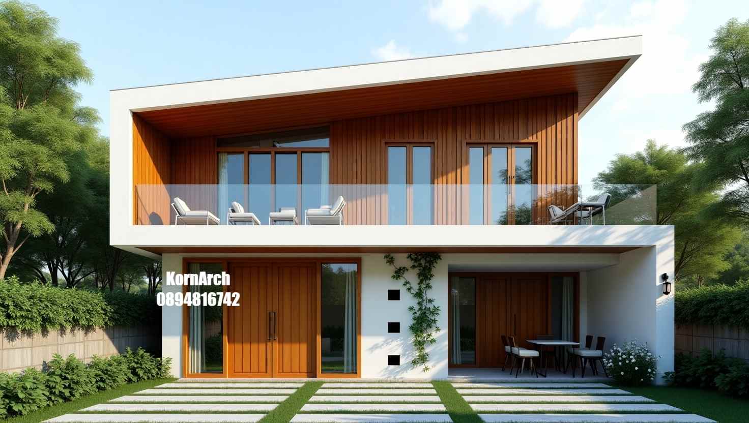 รับออกแบบบ้าน2ชั้นสไตล์มินิมอล