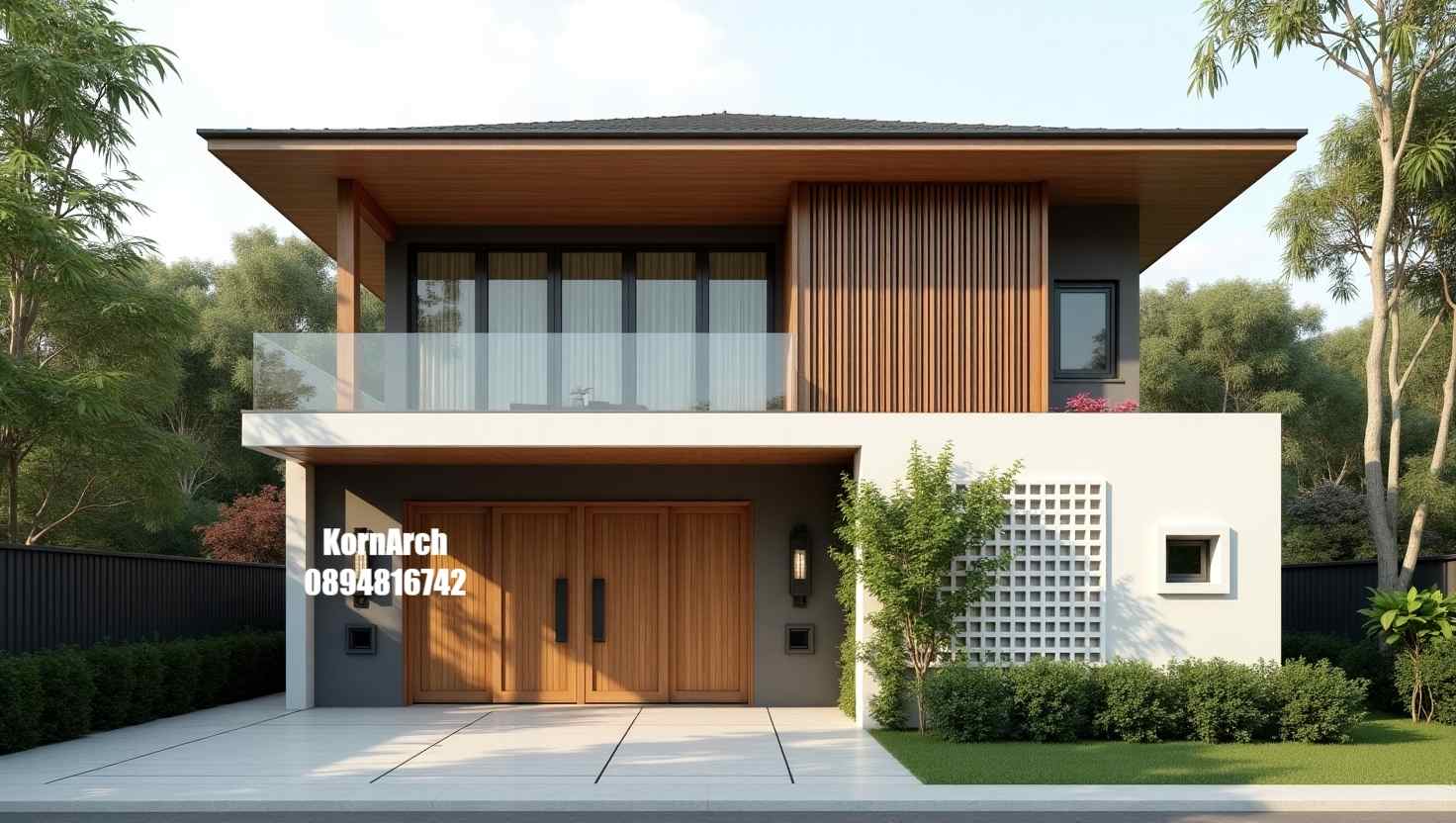 รับออกแบบบ้าน2ชั้นสไตล์มินิมอล