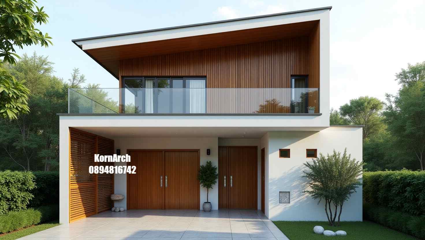 รับออกแบบบ้าน2ชั้นสไตล์มินิมอล