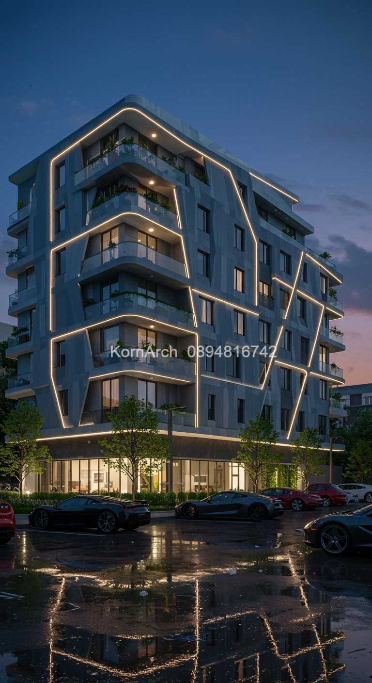 รับออกแบบอพาร์ทเม้นท์ แบบอพาร์ทเม้นท์โมเดิร์น