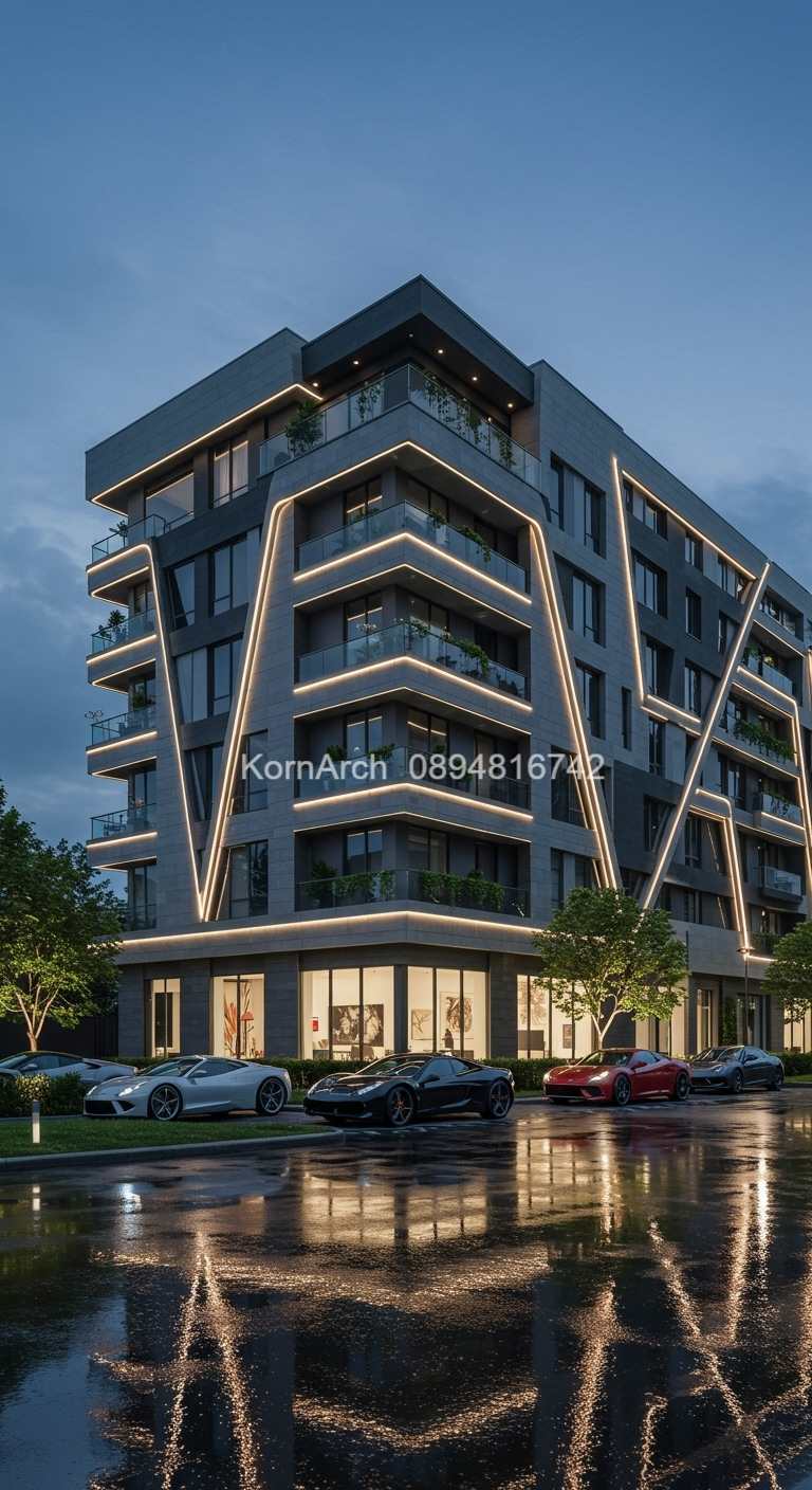 รับออกแบบอพาร์ทเม้นท์ แบบอพาร์ทเม้นท์โมเดิร์น