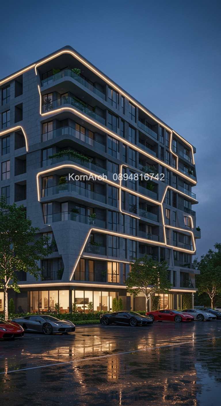 รับออกแบบอพาร์ทเม้นท์ แบบอพาร์ทเม้นท์โมเดิร์น