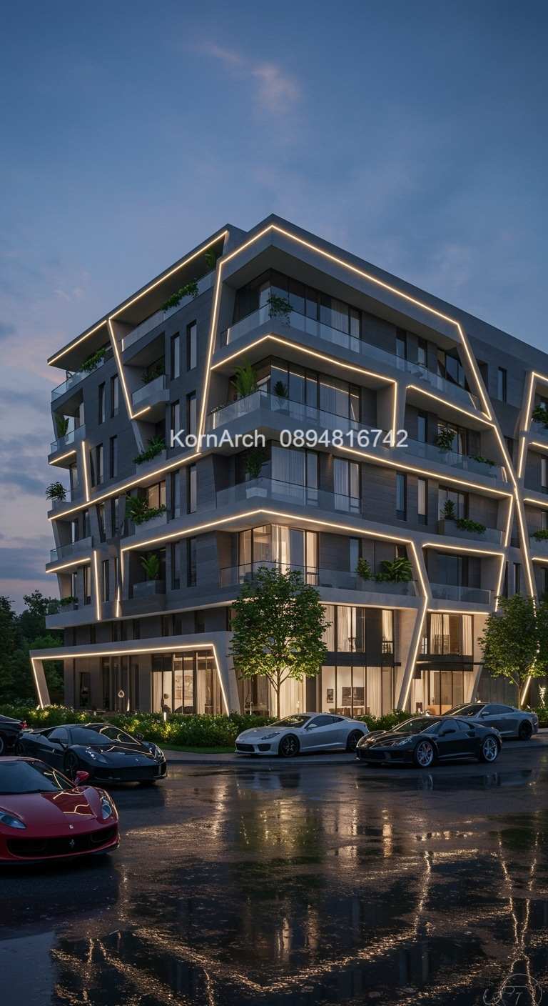 รับออกแบบอพาร์ทเม้นท์ แบบอพาร์ทเม้นท์โมเดิร์น