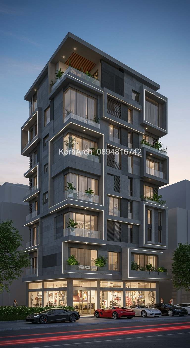 รับออกแบบอพาร์ทเม้นท์ แบบอพาร์ทเม้นท์โมเดิร์น