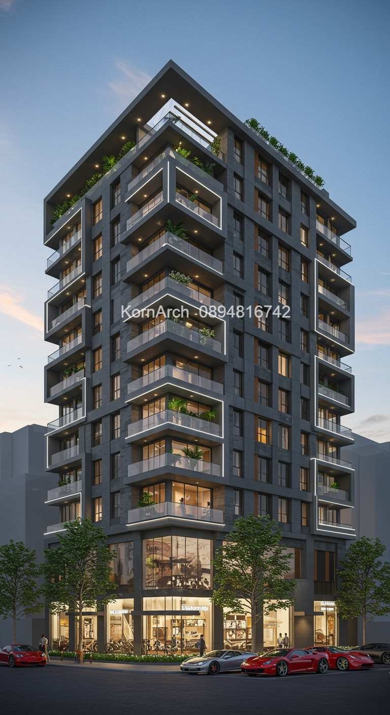 รับออกแบบอพาร์ทเม้นท์ แบบอพาร์ทเม้นท์โมเดิร์น