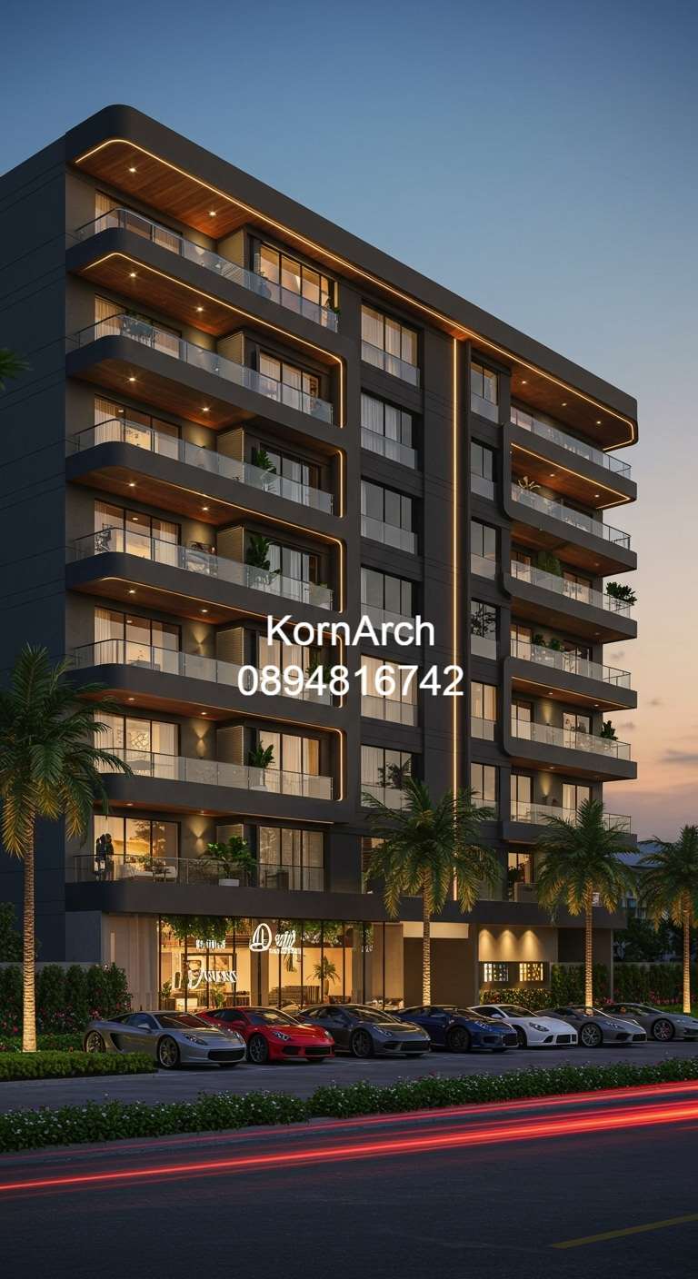 รับออกแบบอพาร์ทเม้นท์ แบบอพาร์ทเม้นท์โมเดิร์น