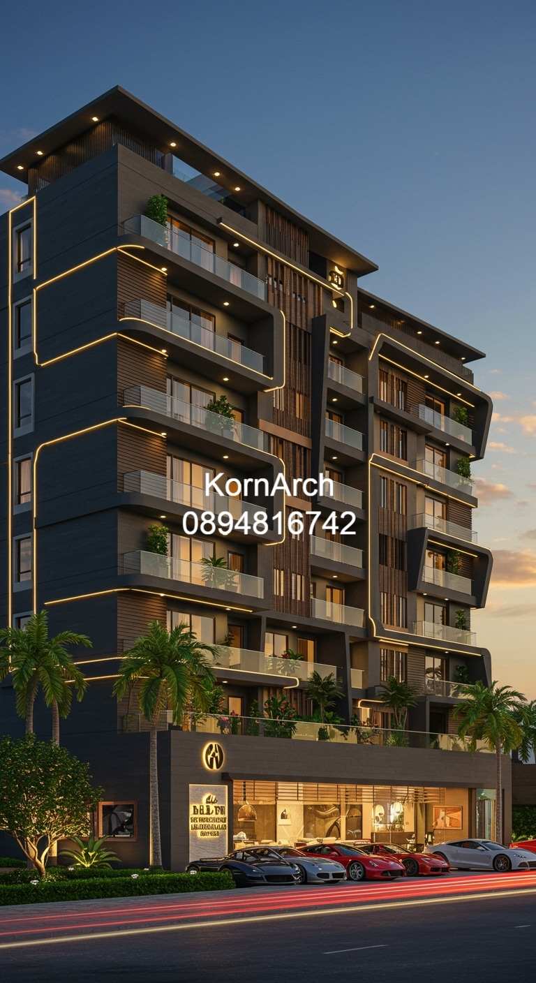 รับออกแบบอพาร์ทเม้นท์ แบบอพาร์ทเม้นท์โมเดิร์น