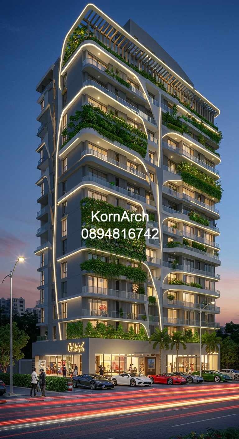 รับออกแบบอพาร์ทเม้นท์ แบบอพาร์ทเม้นท์โมเดิร์น