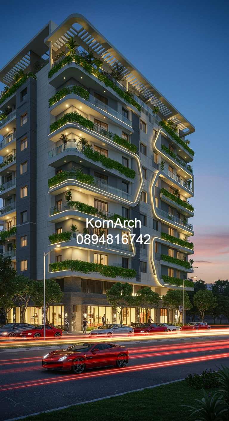 รับออกแบบอพาร์ทเม้นท์ แบบอพาร์ทเม้นท์โมเดิร์น