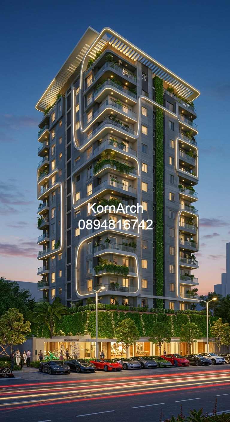 รับออกแบบอพาร์ทเม้นท์ แบบอพาร์ทเม้นท์โมเดิร์น