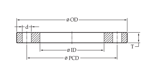 แหวนเหล็กเหนียว / หน้าแปลนเหล็ก (JIS 10kg/cm) (Mild Steel Backing Ring)