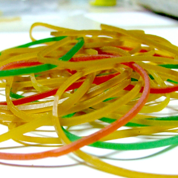 100% Rubber Bands in Assorted Colors