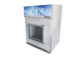 Ice units, a supermarket freezer