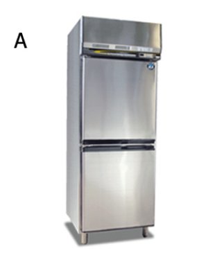 Freezer stainless with pipe system 2-door