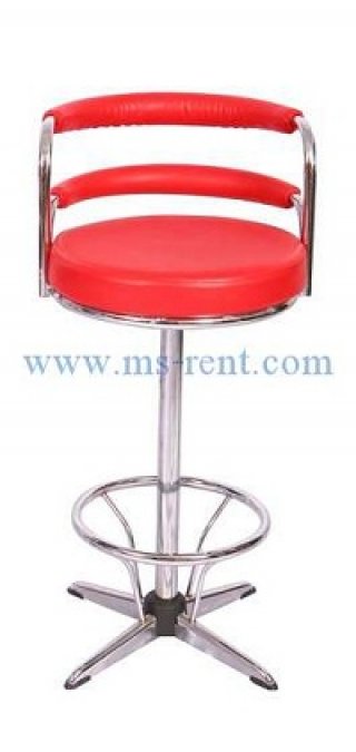 เก้าอี้สตูลบาร์ทรงสูง สีแดง