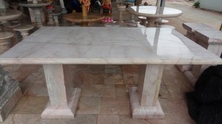 โต๊ะหินอ่อนทรงสี่่เหลี่ยม ขนาด 100x170x80 ซม.