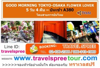 ทัวร์ญี่ปุ่น GOOD MORNING TOKYO-OSAKA FLOWER LOVER 5 วัน 4 คืน