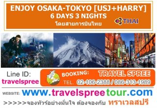ทัวร์ญี่ปุ่น ENJOY OSAKA-TOKYO [USJ+HARRY] 6 วัน 3 คืน