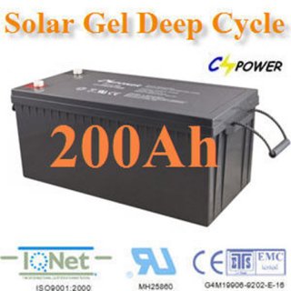 แบตเตอรี่โซล่าเซลล์ Solar GEL Deep Cycle 12V 200AH