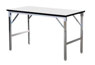 โต๊ะพับอเนกประสงค์หน้าเมลามีนขาว/เทา 25 มม.