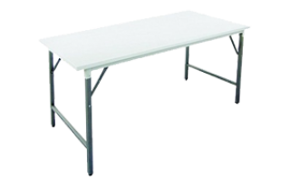 โต๊ะพับอเนกประสงค์ หน้าเหล็กสีขาว 0.8 มม.
