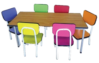 โต๊ะอนุบาลแฟนซีหลากสี พร้อมเก้าอี้