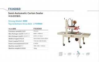 SEMI AUTOMATIC CARTON SEALER MODEL FXJ6060