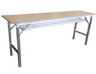โต๊ะพับมีตะแกรง สีลายไม้