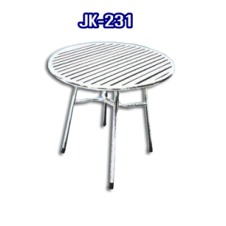 โต๊ะสแตนเลส ทรงวงกลม รหัส JK-231