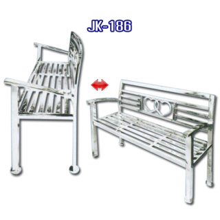 เก้าอี้สแตนเลสยาว รหัส JK-186