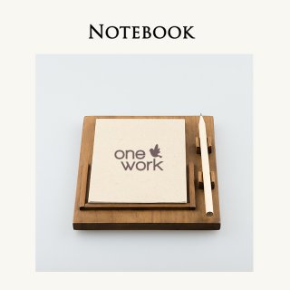 Notebook & Wooden Tray for Hotel
