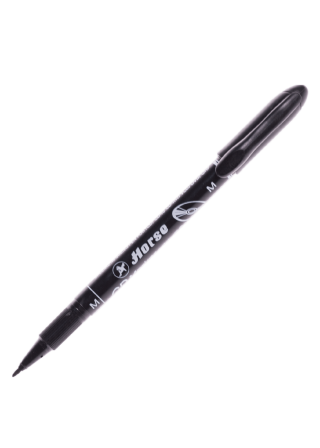 ปากกาเขียน CD ลบไม่ได้ ตราม้า H 52 (M) สีดำ