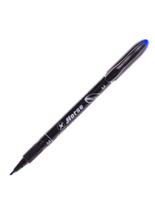 ปากกาเขียน CD ลบไม่ได้ ตราม้า H 52 (M) สีน้ำเงิน