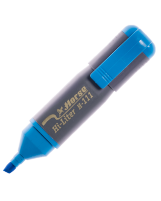 ปากกาเน้นข้อความ ตราม้า H 111 สีฟ้า
