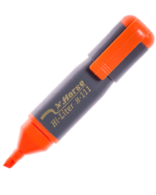 ปากกาเน้นข้อความ ตราม้า H 111 สีส้ม