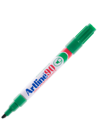 ปากกาเคมีหัวตัด Artline EK 90 สีเขียว