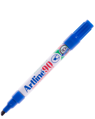 ปากกาเคมีหัวตัด Artline EK 90 สีน้ำเงิน