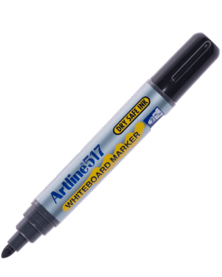 ปากกาไวท์บอร์ดหัวกลม Artline EK 517 สีดำ
